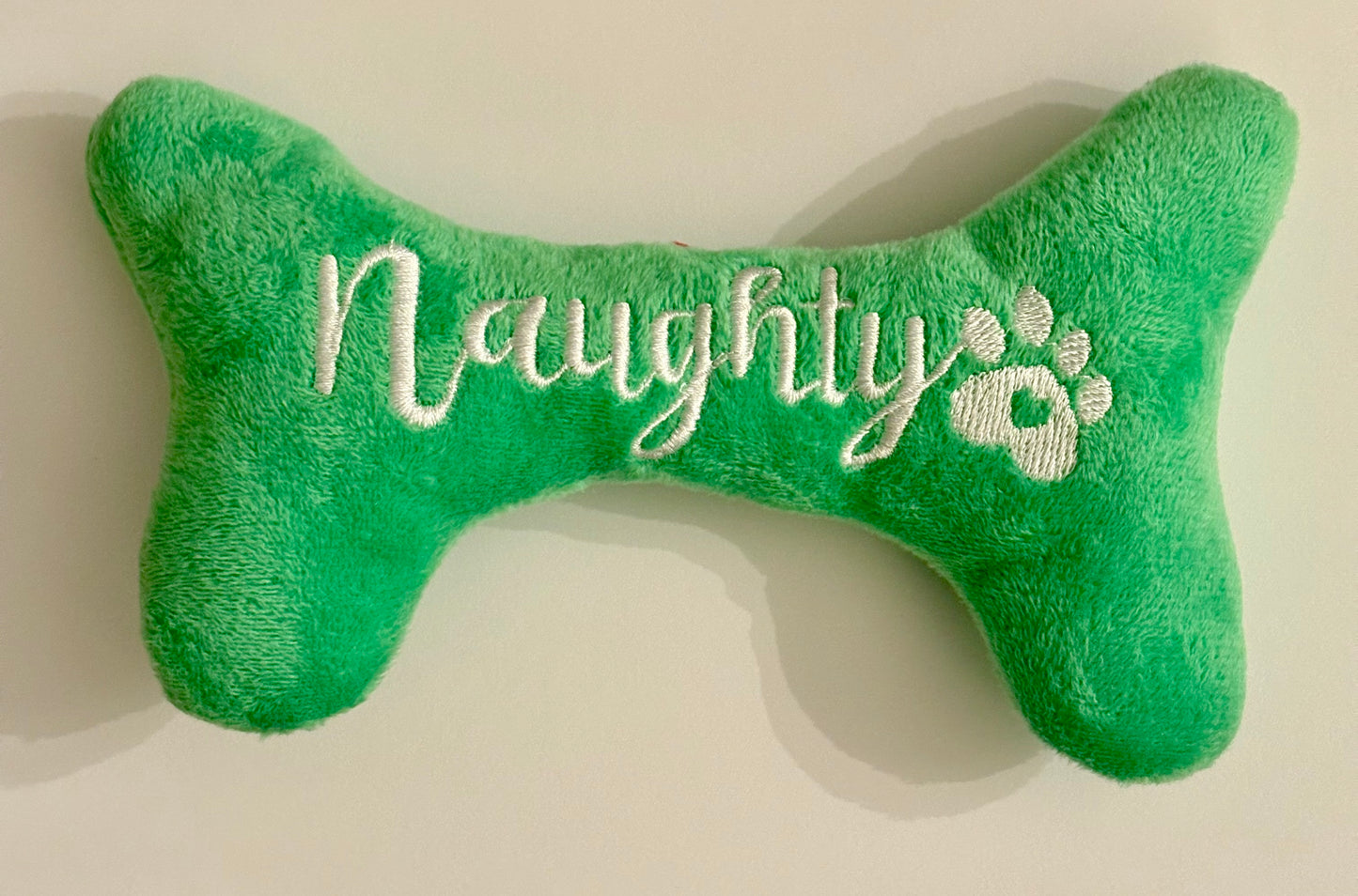 Green bone dog toy