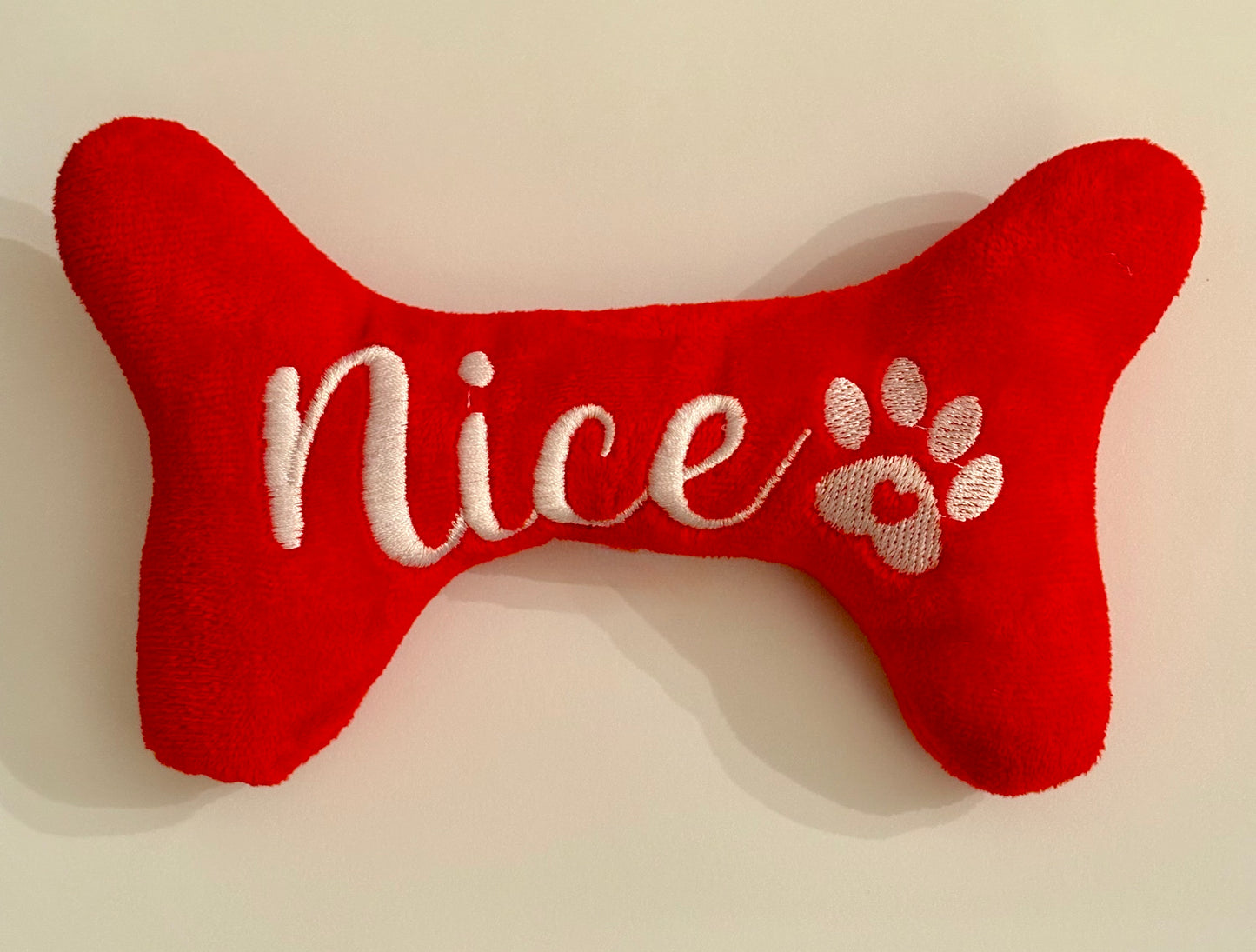 Red bone dog toy
