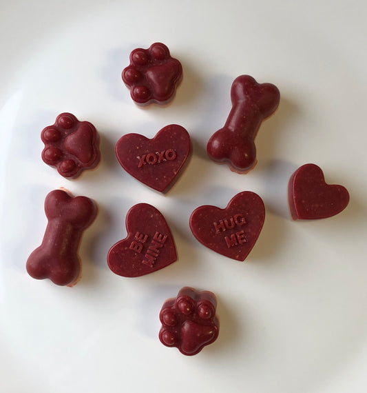 Faux "chocolates" - peanut butter and raspberry